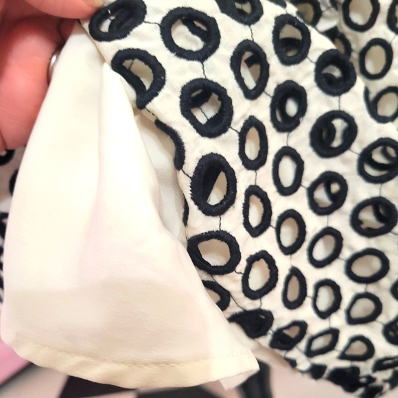 J.CREW Woman's Black & White Eyelet Dress size 10T - Picture 13 of 15